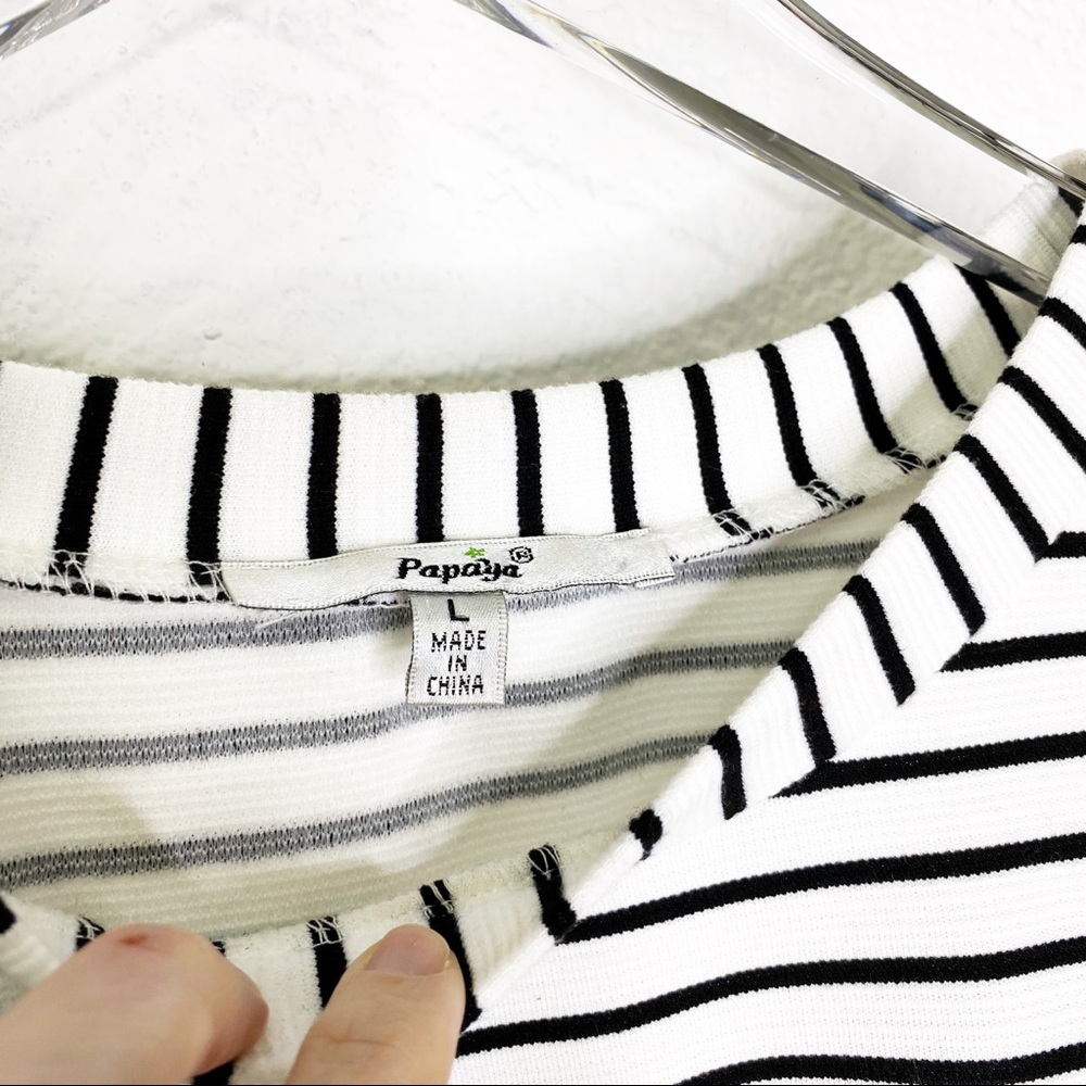 Papaya Striped Ruffle Top - Picture 4 of 5